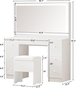 <span class=keywords><strong>Coiffeuse</strong></span> <span class=keywords><strong>avec</strong></span> Miroir et Lumière, Table de Maquillage en Lucite, Ensemble <span class=keywords><strong>Coiffeuse</strong></span> <span class=keywords><strong>Pas</strong></span> <span class=keywords><strong>Cher</strong></span> - Product Image 4