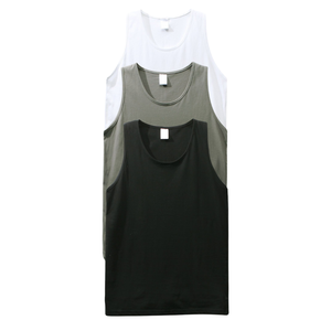 Débardeurs de sport pour hommes, personnalisables OEM, vente en gros, à prix abordable, motif uni, style urbain, en polyester/coton tricoté, col en V - Product Image 3