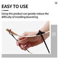 STARCN Slider Bow Stringer : Glissière en caoutchouc et corde en nylon épaissie pour l'enroulement de cordes d'arc (arc classique, arc traditionnel et arc long)