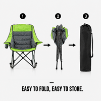 Chaise de camping pliante et portable avec mouvement de balancement fluide