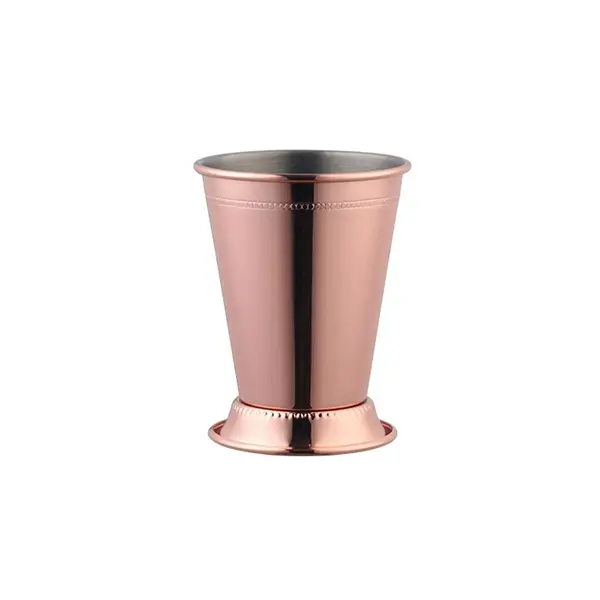 350 ml Julip 304 Edelstahl gerollter Rand Weinglas Rose Gold Mojito Cocktail-Glas besonderer Metallbecher