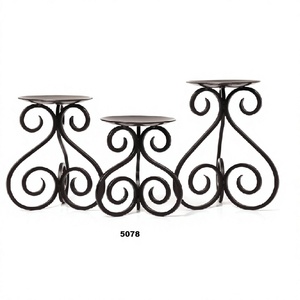 Set of 3 Iron <b>Candle</b> Led <b>Pillar</b> Holders - Large 7 Inches Medium 6 Inches <b>Small</b> 5 Inches High Quality <b>Candle</b> Holder - Product Image 1