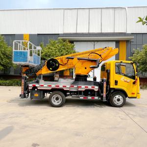 מותג חדש 32 מ 'הרמת בום עבודה פלטפורמה דלי משאית מנוף הידראולי כלוב אווירי עבודה אווירית פלטפורמה להרים קיבולת - Product Image 5