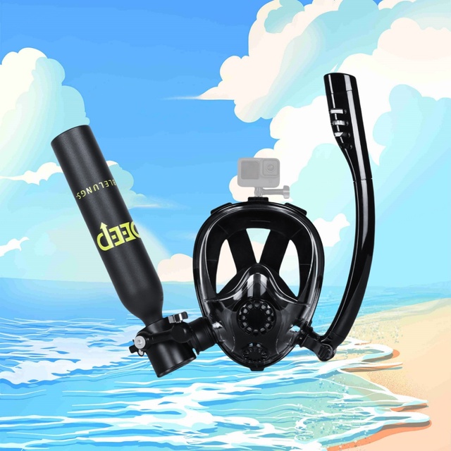 DIDEEP Model 009 Factory Direct Sell Low Price 2024 Mini 0.5L High Pressure Aluminium Scuba Tank Hand Pump Lightweight Full Face