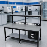 Banc de travail fixe antistatique Leenol ESD en acier, 1700*850*750mm, idéal pour la réparation électronique, les laboratoires scolaires - Vente chaude LN-SFW13