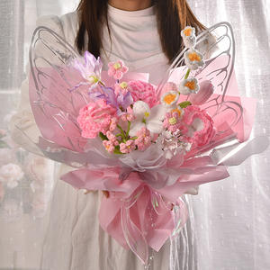 Ramo de Flores de Ganchillo Personalizado de Fábrica, Ramo en Forma de Mariposa de Ganchillo, el <span class=keywords><strong>Mejor</strong></span> Regalo para Esposa, Novia, San Valentín, Regalo de San Valentín - Product Image 1