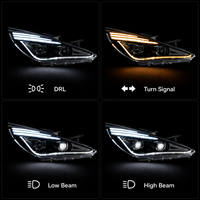 Ensemble de phares LED BK pour Hyundai Sonata 8 2011-2014, projecteur DRL, clignotant séquentiel, plug and play