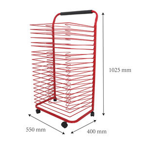 Art Drying <strong>Rack</strong> for Classroom Paper Drying <strong>Rack</strong> Arts <strong>Painting</strong> <strong>Dry</strong> Tower Movable Metal Large Capacity 20 Shelf - Product Image 4