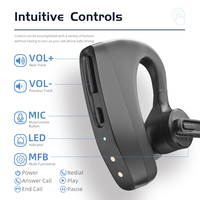 Auriculares Inalámbricos Empresariales con Doble Micrófono ENC, Auriculares para Computadora con Estuche de Carga con Pantalla Digital de 750 mAh, Dongle USB-A para PC Portátil