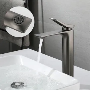 Di lusso migliore qualità in ottone alto lavabo caldo acqua fredda miscelatore rubinetto grigio di Design moderno stile di vendita diretta della fabbrica per uso domestico - Product Image 5