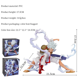 Figuras de 17.5cm de <span class=keywords><strong>One</strong></span> <span class=keywords><strong>Piece</strong></span>, God Nika <span class=keywords><strong>Gear</strong></span> <span class=keywords><strong>5</strong></span>, Monkey D. <span class=keywords><strong>Luffy</strong></span> en Postura de Sentadilla, <span class=keywords><strong>Figura</strong></span> de Acción con Cabello Blanco, Modelo de Juguete - Product Image 2