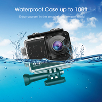 Caméra d'action OEM EIS Mini Style 4K 60fps 170° grand angle étanche avec télécommande 2.4G, écran IPS 2.0\" FHD 1080P, batterie 900mAh