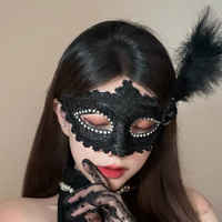 Masque de mascarade en dentelle à plumes personnalisé en gros, cache-œil pour concerts, festivals, raves, marchandises promotionnelles, soutien des fans Kpop, vente en gros