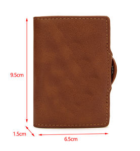 Estuche para tarjetas emergentes con botón superior Bloqueo RFID Cartera emergente minimalista Estuche para tarjetas de crédito de metal de aluminio con compartimento para billetes - Product Image 5