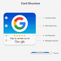 Autocollant NFC personnalisé avec logo pour les avis Google de votre entreprise, plaque NFC avec code QR pour avis Google, étiquette de table sociale pour entreprises
