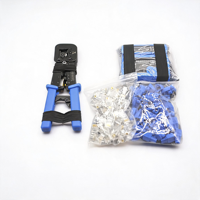 Kit d'outils de sertissage de câbles Ethernet avec testeur de câbles et outil de poinçonnage pour le câblage réseau