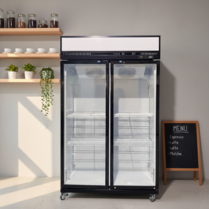 Enfriador de Bebidas <span class=keywords><strong>Vertical</strong></span> con Puerta de Vidrio Personalizable, Refrigerador con Enfriamiento por Aire, Control Digital, Eficiencia Energética de 5 Estrellas - Product Image 2