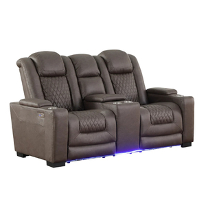 Power-Sessel 3-teilig LED-Sessel Liebesessel Stuhl Bewegungssofa-Set Wohnzimmer-Sessel Sofa elektrisch mit USB-Konsole - Product Image 4