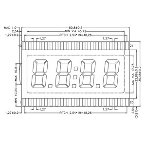 TN loại 4 chữ số 8-Word 7-Segment <span class=keywords><strong>LCD</strong></span> kỹ thuật số ống đồng hồ hiển thị màn hình phân khúc Mã Màn hình <span class=keywords><strong>LCD</strong></span> - Product Image 1