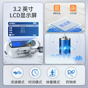 เครื่องปั๊มฉีดยาสัตว์ยี่ห้อ Yanker หน้าจอ LCD ขนาด 3.2 นิ้ว แบบช่องเดียว สำหรับแมวและสุนัข - Product Image 3