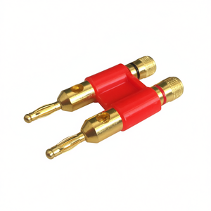 Connecteur double banane avec pinces de serrage, pointe rouge de 4 mm, pour tests et connexions électriques - Product Image 2