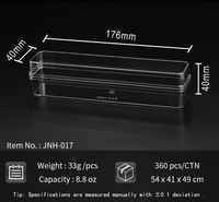 Boîte rectangulaire en plastique transparent personnalisée avec couvercle, boîte à biscuits, boîte d'emballage alimentaire, boîte à cubes de bœuf, vente en gros