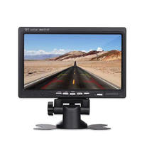 Monitor LCD Plegable de 7 Pulgadas con Cámara de Reversa, Control Remoto, Entrada de Video Dual, Sistema de Visión Trasera para Autobús, 1 Año de Garantía