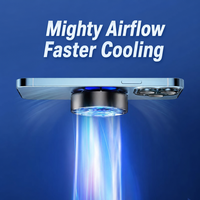 AntarcChill Refroidisseur d'air magnétique puissant en ABS pour jeux, grande dissipation thermique, lumière RGB colorée pour téléphone et tablette
