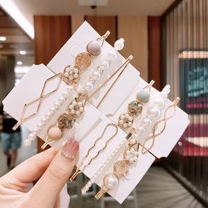 <span class=keywords><strong>Barrettes</strong></span> à cheveux de mode coréenne, accessoires pour cheveux, pince à cheveux en perles pour femmes et filles - Product Image 3