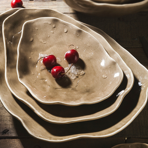 YAYU OEM Hotel Restaurante Retro Maillard Plato Platos Para <span class=keywords><strong>Sopa</strong></span> Pasta única Deep Khaki Mate Platos de ensalada Plato de postre japonés - Product Image 4