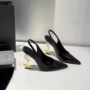 Sandales à talons hauts de luxe pour femmes, marque originale de créateur, qualité supérieure, nouvelle mode 2025, logo personnalisé OEM, chaussures à talons pour femmes - Product Image 5