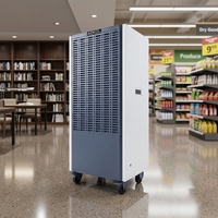 Déshumidificateur Commercial Grande Capacité 135L 160L/Jour pour Supermarché, avec Drainage Continu, Économie d'Énergie, Wi-Fi, Application et Roues