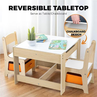 Juego de Mesa y Silla de Madera Maciza para Niños, Estilo Montessori, Moderno, para Jardín de Infancia, Escuela, Dormitorio, Aprendizaje
