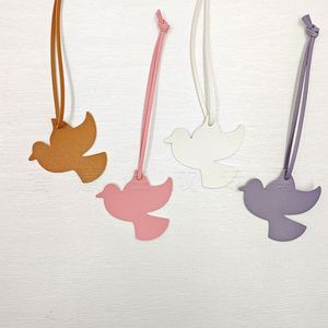 Hot-selling Peace Dove <b>Charm</b> Pendants Women's Luggage Tags PU Leather Keychain Pendant Accessories Hanging Ornaments - Product Image 4