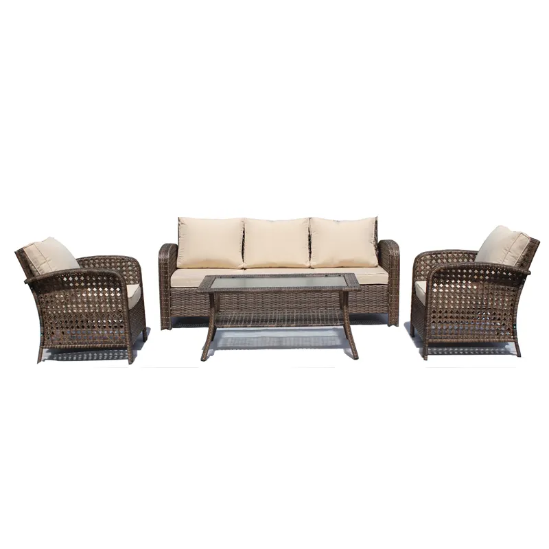 Bester Preis Garten Terrassen möbel Outdoor Freizeit Rattan Möbel mit Rattan Sofa