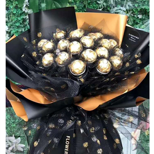 Emballage de bouquet en stock, <span class=keywords><strong>chocolat</strong></span> <span class=keywords><strong>Ferrero</strong></span>, récipient fixe, boule en plastique transparente creuse, couvercle rond transparent - Product Image 5