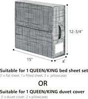 Lot de 4 boîtes de rangement pliables modernes en tissu non tissé écologique pour draps de lit, en stock, pour la literie (OEM)