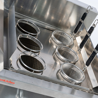 Cuiseur à nouilles électrique en acier inoxydable RKMF-RG166, facile à utiliser, cuisinière à nouilles à six bacs