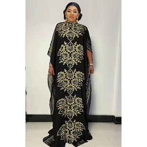 Taglie forti Kaftan Dubai abito musulmano per signora turco in Chiffon con cappuccio ampio Maxi <span class=keywords><strong>abiti</strong></span> da donna africani - Product Image 2