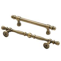 Poignées de porte et boutons de tiroir de style classique français en alliage de zinc couleur laiton antique jaune pour armoires et commodes