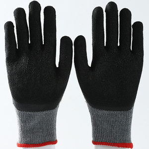 Gants enduits de travail pour hommes en gros bon marché Gants de <span class=keywords><strong>menuisier</strong></span> de jardin Gants enduits froissés en latex - Product Image 1