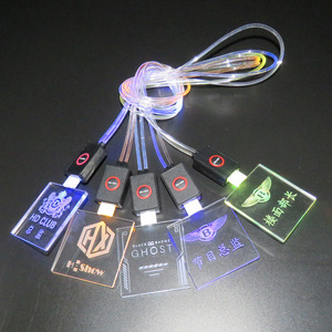 Cordones LED para Carnaval, Collar Luminoso, Cordón para el Cuello para Promoción, Recargable por USB, con Luz Intermitente, para Identificación, con Logotipo Personalizado - Product Image 3