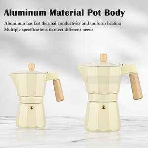 Cafetera Moka Italiana de Aluminio Blanca Mate para Estufa, Precio al por Mayor OEM ODM, Logotipo Personalizado - Product Image 2