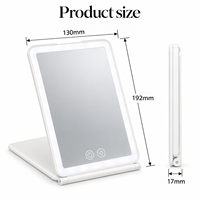 Miroir de Maquillage Portable Pliable HD Style iPad avec Lumières LED 3 Couleurs, Rechargeable, Tactile, Dimmable, Lumineux – Fournisseur d'Usine