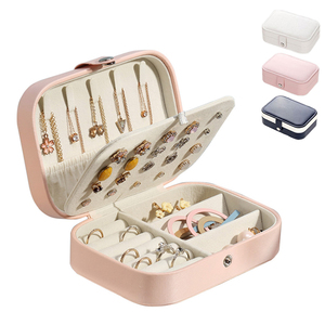Velvet Box for Jewellery joyero boite a bijoux Earring Ring Necklace Packing Organizer Container Small PU Leather Jewelry Boxes