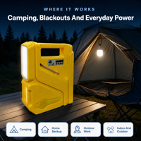 Station d'alimentation portable DC, kits d'éclairage solaire portables, système radio-musique-lumières avec ampoules d'urgence, panneau solaire