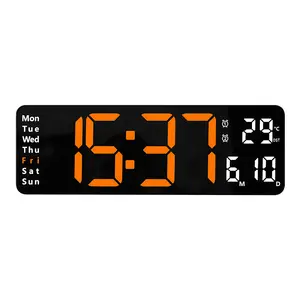 Telecomando multifunzionale a grande schermo digitale LED semplice orologio da parete home decor display temperatura settimana e calendario