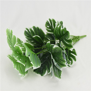Plantas artificiales hojas de palma verde Monstera hogar jardín sala de estar dormitorio balcón decoración planta de plástico Tropical - Product Image 5