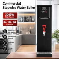 Chauffe-eau commercial électrique 15L – Distributeur d'eau chaude instantanée professionnel – Machine de chauffage d'eau avec réservoir