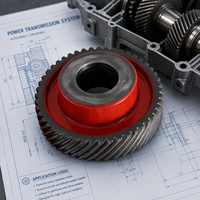 Engrenage hélicoïdal de précision personnalisé GGG50 en fonte ductile usiné CNC pour boîte de vitesses industrielle